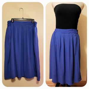 LOFT Blue Midi Skirt